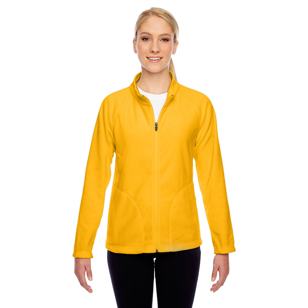 Team 365 Women's Sport Athletic Gold Campus Microfleece Jacket