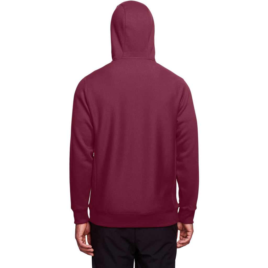 Team 365 Men's Sport Dark Maroon Zone HydroSport Heavyweight Full-Zip Hooded Sweatshirt