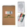 Primeline Natural Notebook with Colored Pencils