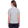 UltraClub Women's Heather Grey Lakeshore Stretch Cotton Performance Polo