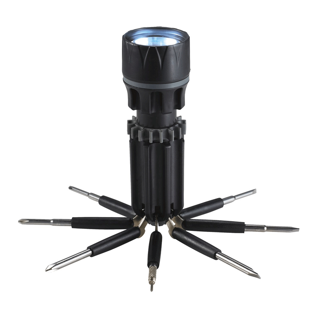 Leed's Black Spidey 8-In-1 Screwdriver Flashlight