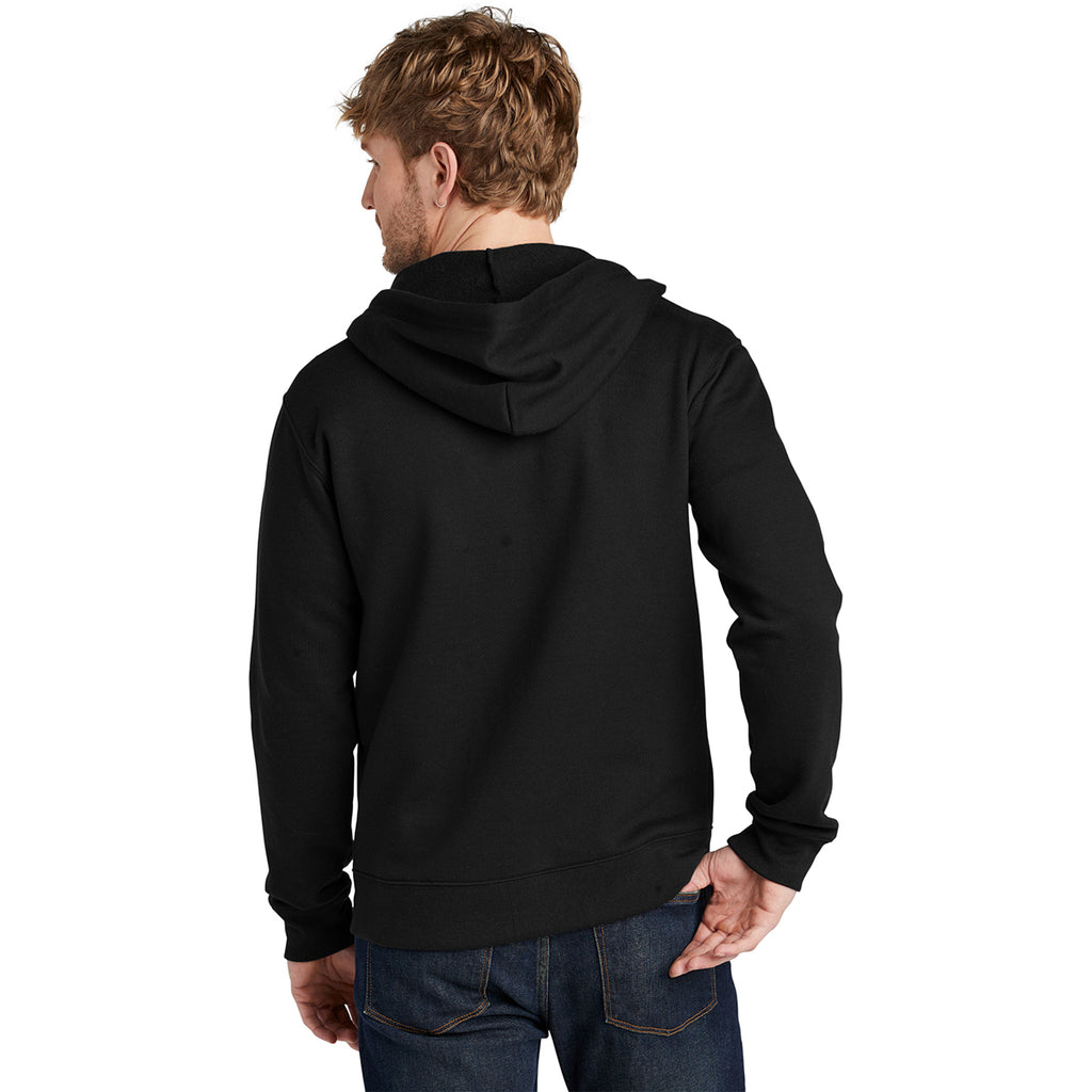 Volunteer Knitwear Men's Deep Black Chore Fleece Full-Zip Hoodie