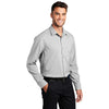 Port Authority Men's Silver Long Sleeve Performance Staff Shirt