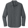 Port Authority Men's Black/Grey Steel Pincheck Easy Care Shirt