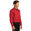 Port Authority Men's Rich Red Long Sleeve SuperPro React Twill Shirt