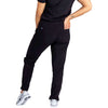 TiScrubs Women's Real Black Stretch 9-Pocket Regular Scrub Pants