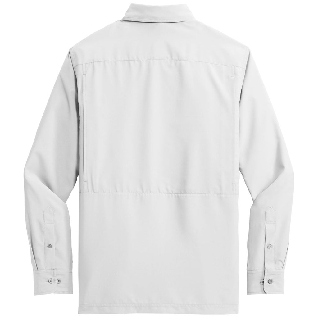 Port Authority Men's White Long Sleeve UV Daybreak Shirt