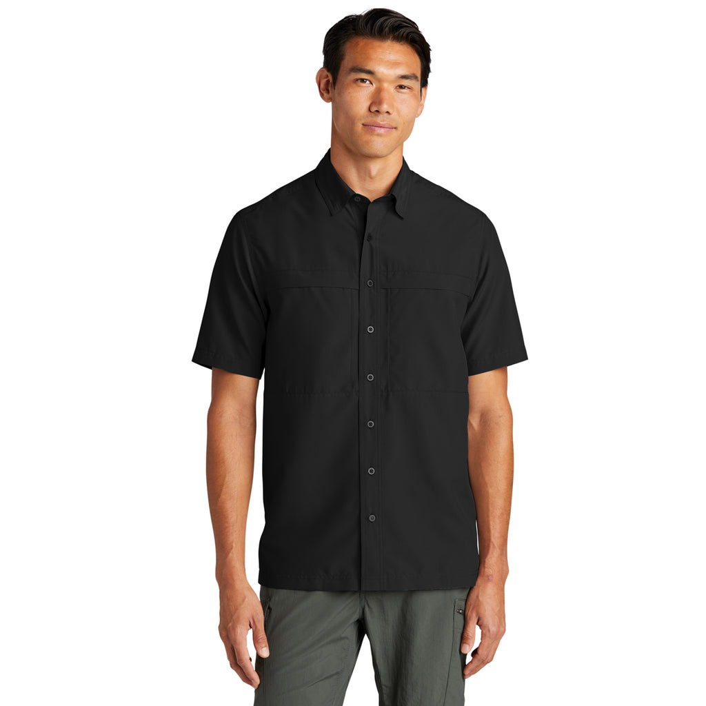 Port Authority Men's Deep Black Short Sleeve UV Daybreak Shirt