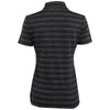 Greg Norman Women's Black Heather LAB Stripe Polo