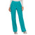 Cherokee Women's Teal Blue Workwear Revolution Mid Rise Pull-on Cargo Pant
