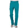Cherokee Men's Teal Blue Workwear Revolution Fly Front Drawstring Cargo Pant