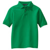 Port Authority Youth Kelly Green Silk Touch Polo