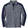 Sport-Tek Youth True Navy Electric/True Navy PosiCharge Electric Heather Colorblock 1/4-Zip Pullover