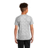 Sport-Tek Youth White PosiCharge Digi Camo Short Sleeve Tee