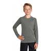 Sport-Tek Youth Dark Smoke Grey Long Sleeve Rashguard Tee