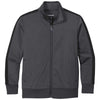 Sport-Tek Youth Graphite Grey/Black Tricot Track Jacket