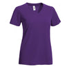 Expert Women's Dark Purple V-Neck Tec Tee