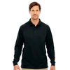 Core 365 Men's Black Tall Pinnacle Performance Long-Sleeve Pique Polo