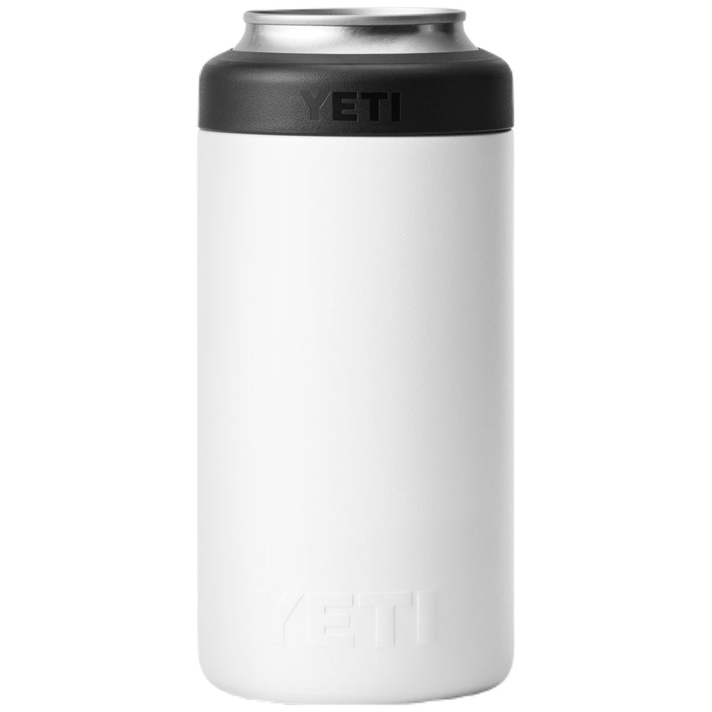 YETI White Rambler 16 oz Colster Tall Can Cooler
